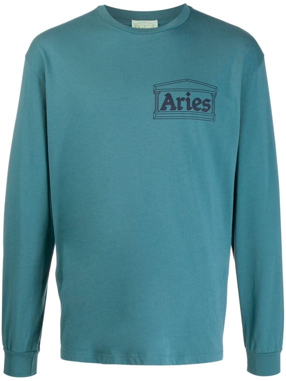 Aries سويت شيرت بطبعة شعار الماركة - أزرق