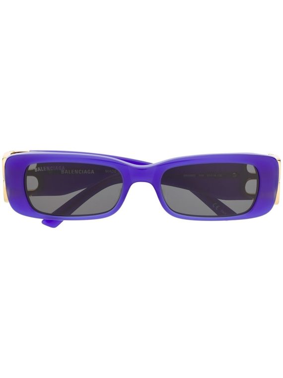 Balenciaga Eyewear نظارة شمسية بإطار مستطيل - أزرق