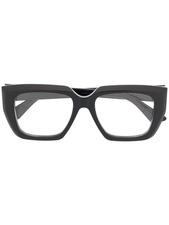 Bottega Veneta Eyewear نظارة بإطار مربع - أسود