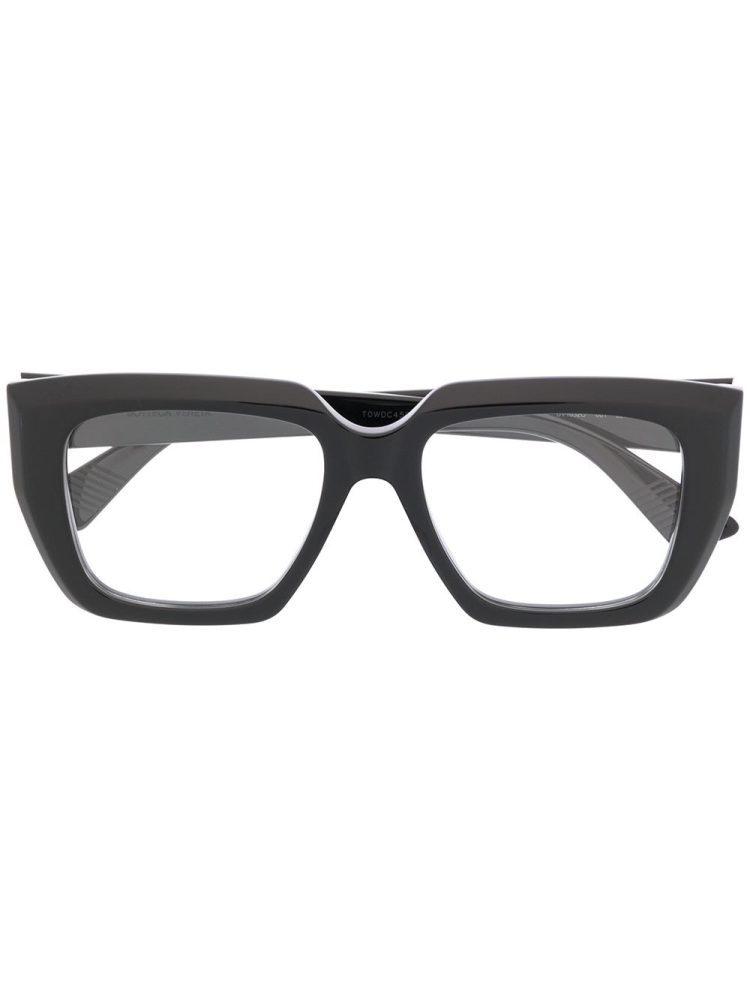 Bottega Veneta Eyewear نظارة بإطار مربع - أسود