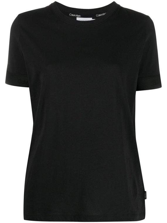 Calvin Klein تيشيرت برقبة مقفولة - أسود