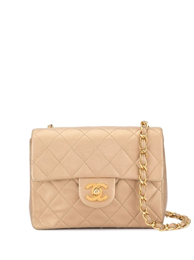 Chanel Pre-Owned حقيبة كتف بسلسلة واحدة وشعار CC - ألوان محايدة