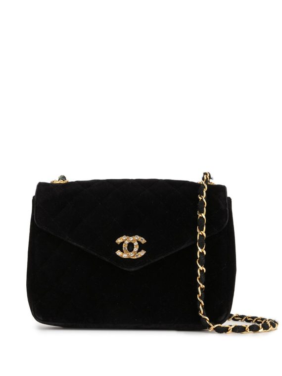 Chanel Pre-Owned حقيبة كتف مبطنة بسلسلة 1985-1993 - أسود