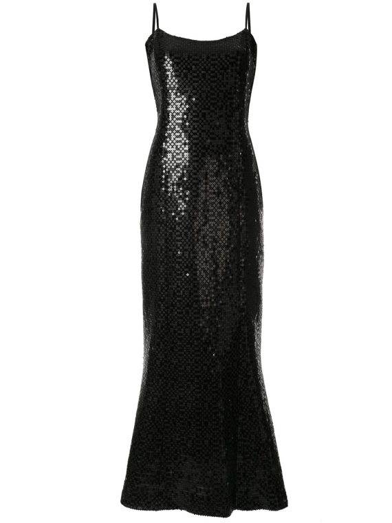 Chanel Pre-Owned فستان مطرز بترتر - أسود