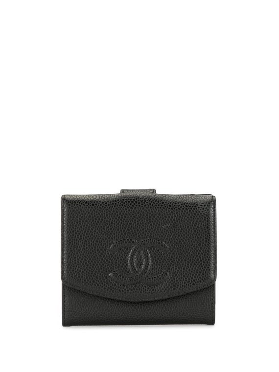 Chanel Pre-Owned محفظة بشعار CC - أسود