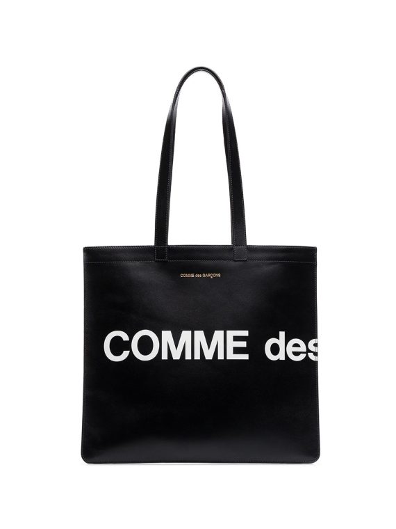 Comme Des Garçons Wallet حقيبة عملية بشعار الماركة - أسود