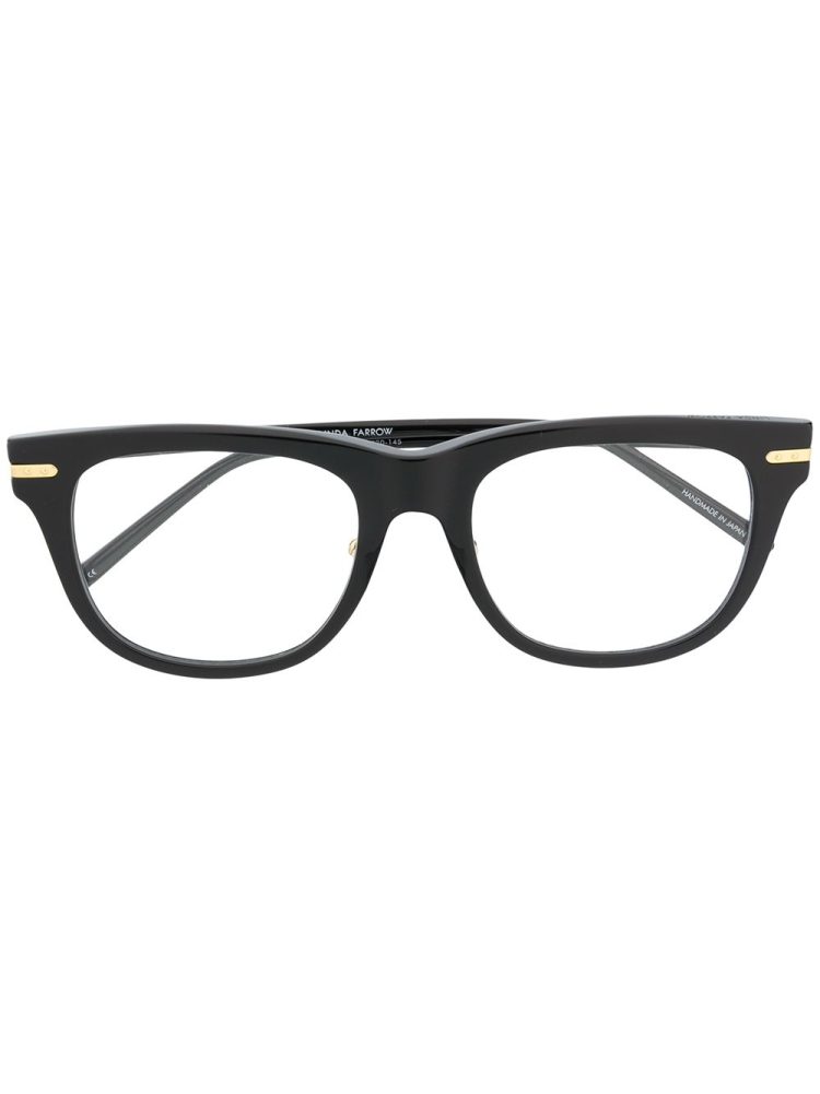 Linda Farrow نظارة بإطار مربع - أسود