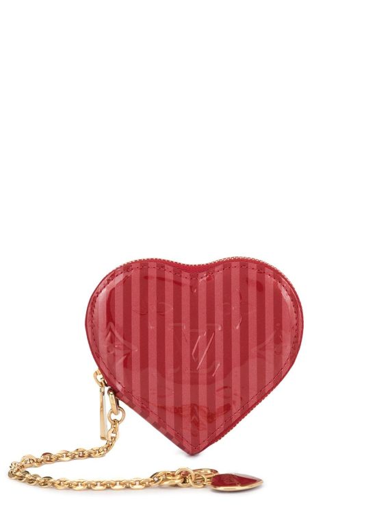 Louis Vuitton محفظة عملات معدنية بتصميم قلب - أحمر