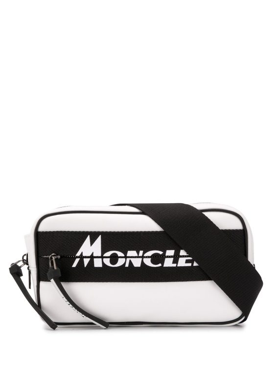 Moncler حقيبة وسط بطبعة شعار الماركة - أبيض