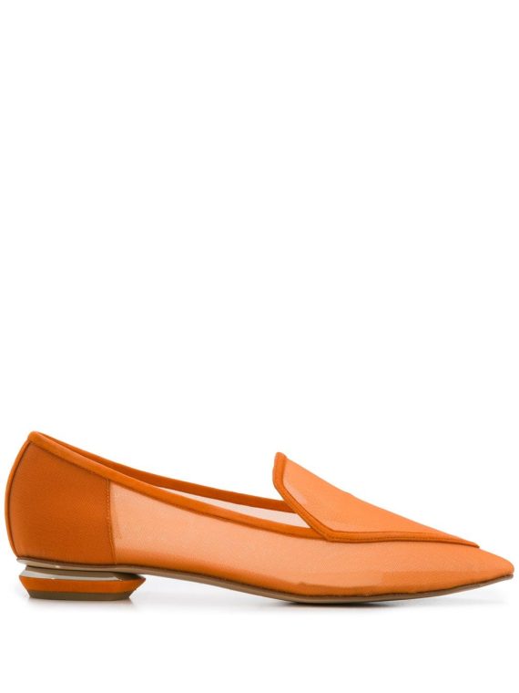 Nicholas Kirkwood حذاء سهل الارتداء مزين بشبك - برتقالي