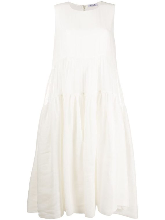 Parlor فستان بتصميم بطبقات - أبيض