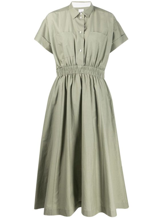 Paul Smith فستان بخصر مطاطي - أخضر