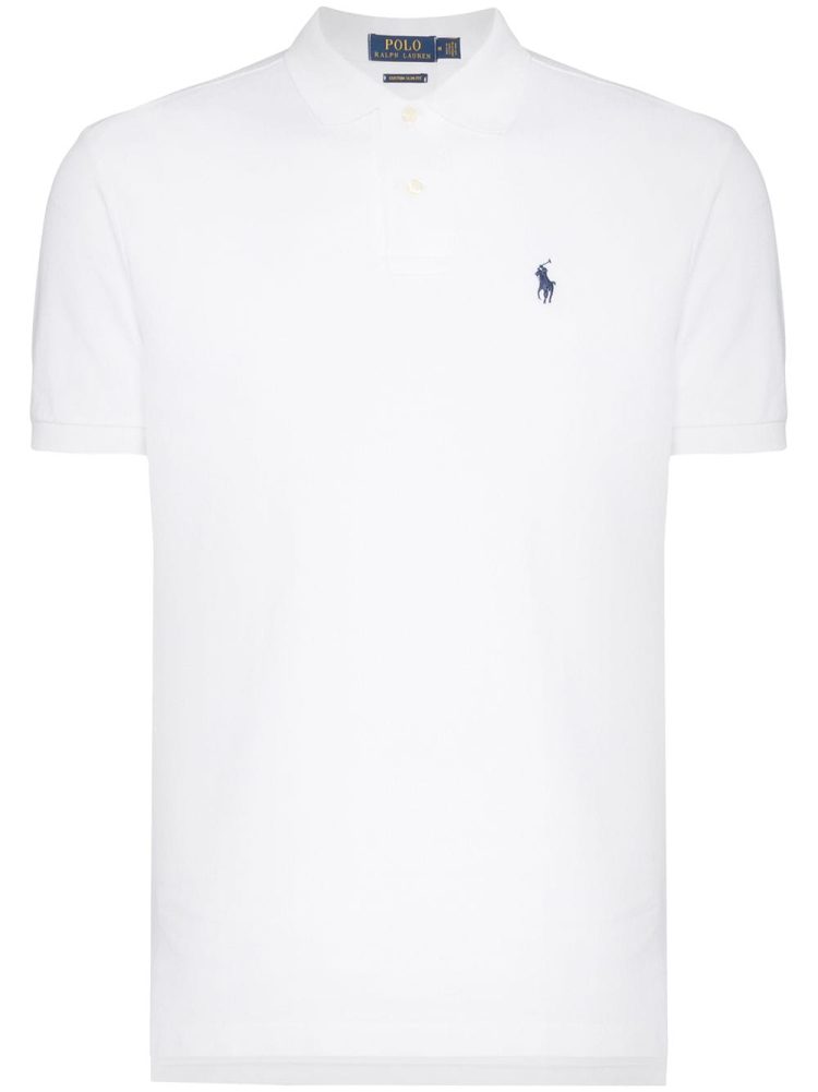 Polo Ralph Lauren قميص بولو بشعار مطرز - أبيض