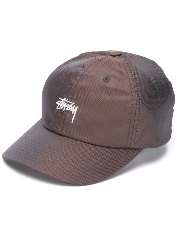Stussy قبعة بيسبول بتطريز شعار الماركة - أسود