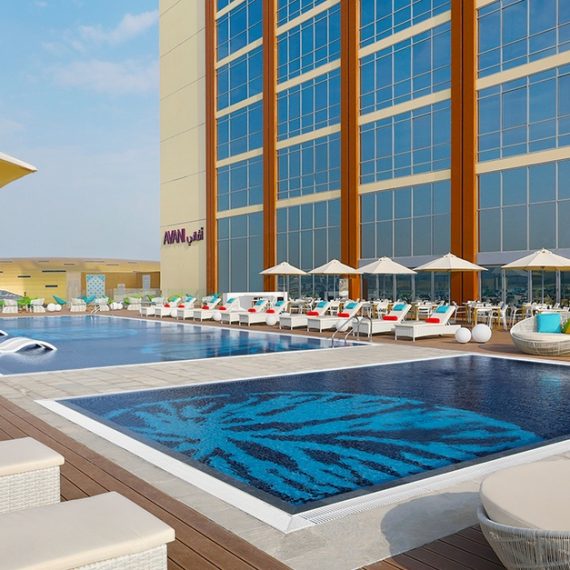 Unleash Your Inner Foodie: Indulge In A Breakfast Buffet & Pool Combo! Pele Pool Bar and Social Hub at Avani Ibn Battuta Hotel Dubai UAE