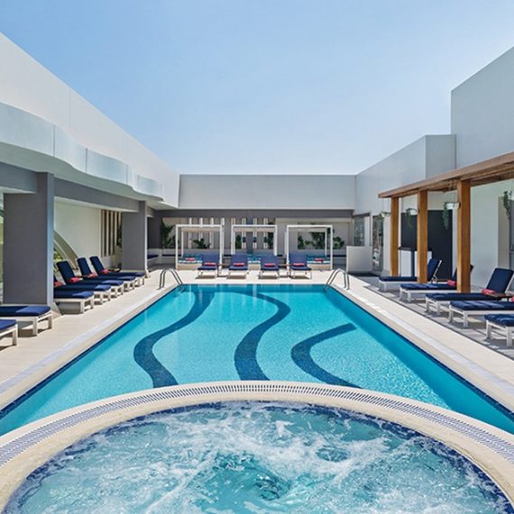 Weekday Or Weekend Pool Access With Food & Drinks For Up To 2 Adults Aquarius Pool Bar at 4* Al Maha Arjaan Abu Dhabi UAE
