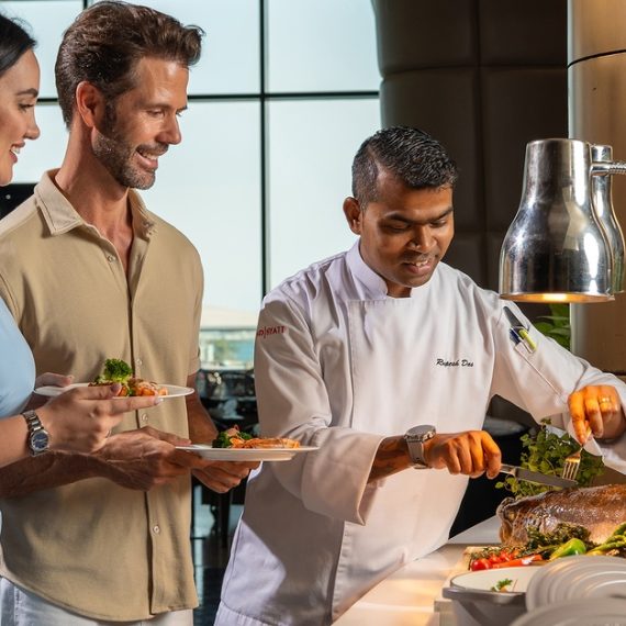 5* Saturday Brunch With Soft Drinks For One Child Or Up To Four Adults Sahha at 5* Grand Hyatt Dubai UAE