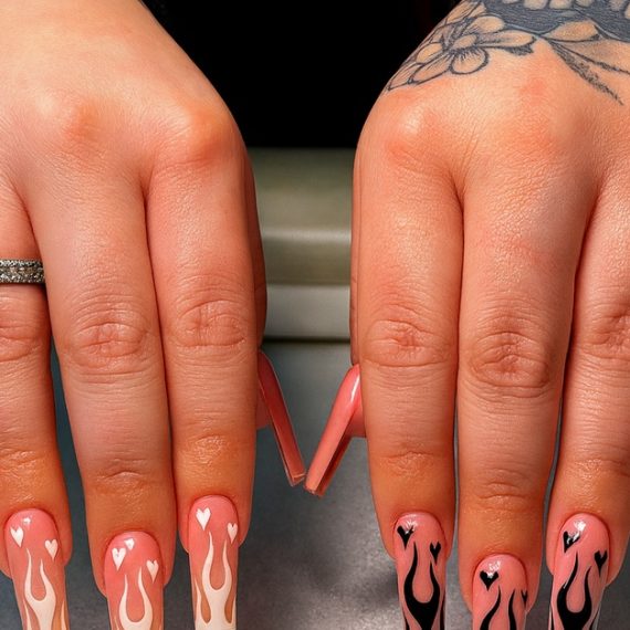 Acrylic Nail Extensions W Classic Or Gelish Color & Optional Pedicure Beloved Beauty Salon Dubai UAE
