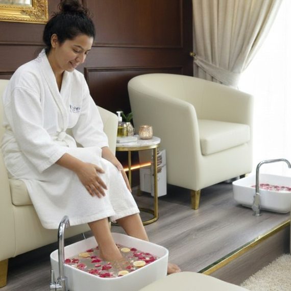 Buy Classic & Gelish Manicure-pedicure W Hair Wash, Blowdry & Spa Add-ons Now at Special Price in QatarMegaDeals.com Classic & Gelish Manicure-pedicure W Hair Wash