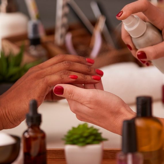 Classic Mani-pedi W Optional Foot Spa Or Poly Gel Or Gelish Mani-pedi Skin Plus & Beauty Salon Dubai UAE