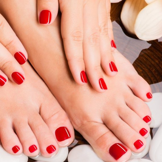 Classic/Gel Manicure & Classic Pedicure + Color Or Nail Extensions Set Lemoni Ladies Salon Dubai UAE