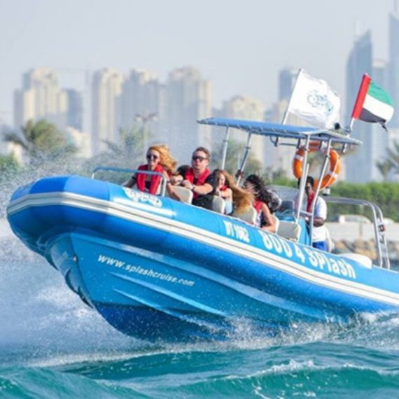 Speed Boat at Dubai Marina by Splash Tours Boat Tours and Cruises